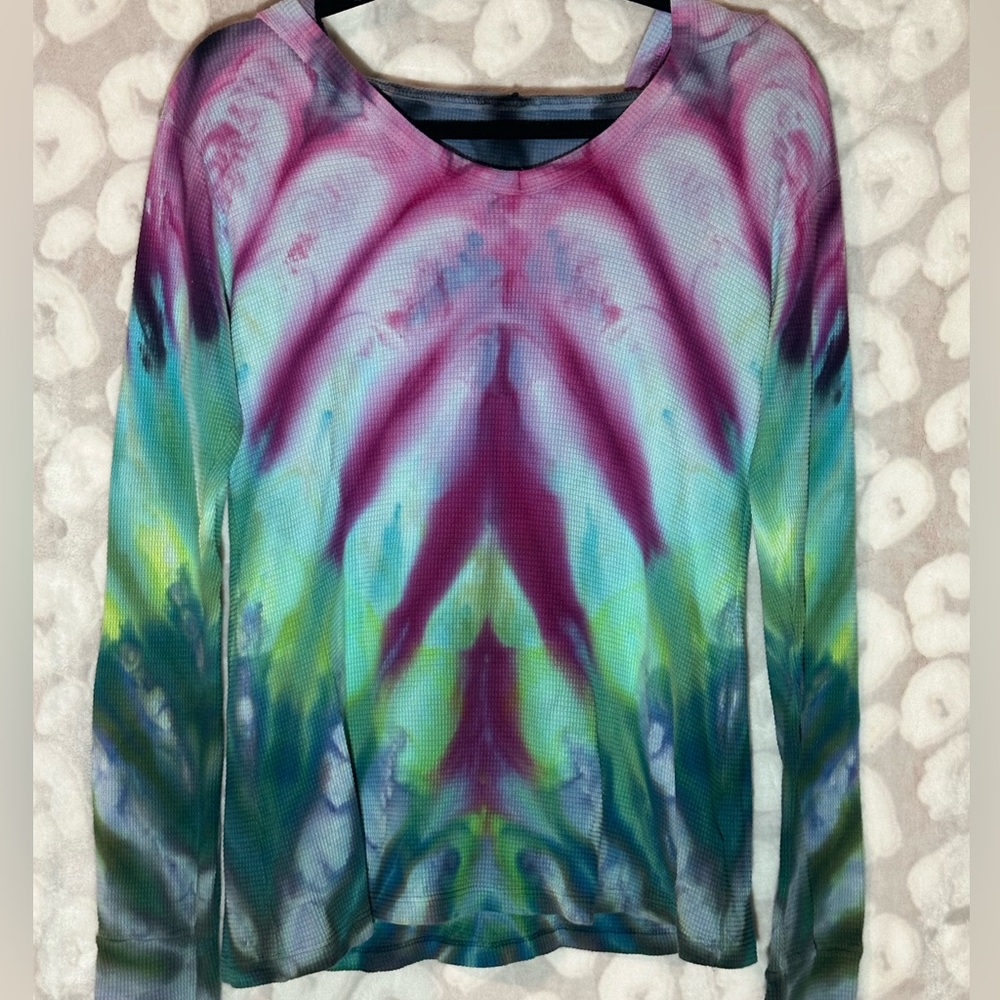 Custom Dyed Waffle Shirt w/ Hood